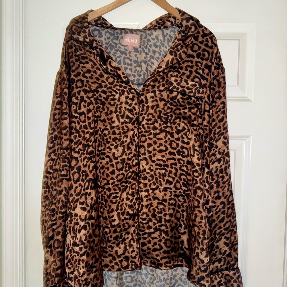 Show Me Your MuMu cheetah print pajamas